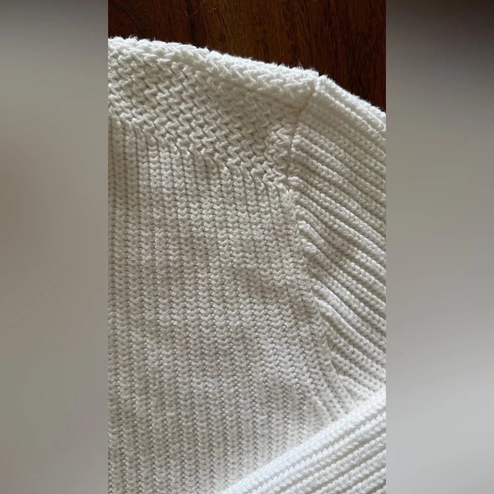 Polo Ralph Lauren Men’s Ribbed 100% Cotton Shawl Collar White Knit Cardigan Sz M